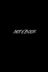 Notebook: Black Cover, Lined, 120 pages, 6x9 inches, Soft Cover, Matt Finish