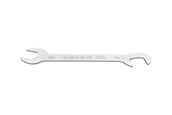 Unior 114/2 dubbele vorksleutel, smalle uitvoering voor elektronica, 4 mm