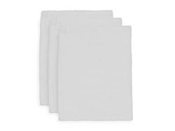 Jollein Gant de Toilette Hydrophile en Bambou 3-Pièces, 20 cm Longueur x 15 cm Largeur, Blanc