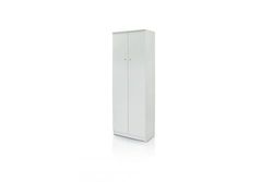 Dmora - Armoire Multifonction à Deux Portes, Couleur Blanche, 62 x 34 x 183 cm