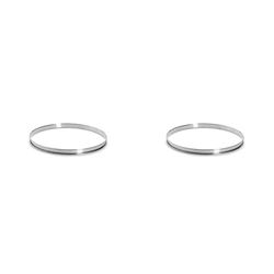 DE BUYER - Cercle à Tarte Rond en INOX à Bord roulé - Diamètre 22 cm, Hauteur 2 cm - 3091.22N (Lot de 2)
