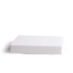 DECORA 0173948 POLYSTYRENE Vierkant 20X20X5H CM, Polistirolo, Gebroken Wit