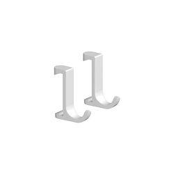 hansgrohe WallStoris - percha baño sin taladro, gancho toalla baño estrecho, 2 piezas, accesorios baño, blanco mate, 27929700