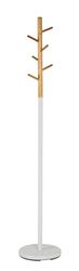 HAKU Möbel Cabide natural, branco, madeira maciça, metal - Dim. : AL 175 cm x diâmetro 30 cm, estilo: Boémio