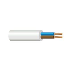 levitantes Câble de tuyau en acrylique 0,6-1 KV, blanc, 2 x 1,5, idéal pour les connexions électriques intérieures et extérieures.