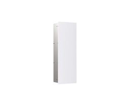 Emco Asis Pure Module de Brosse WC avec façade en Verre I Armoire encastrable pour Salle de Bain Blanc Alpin Mat