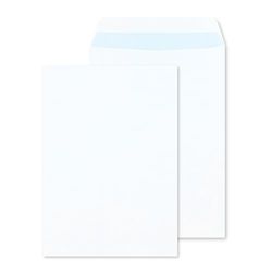 RAYLU PAPER - Pack of Large White Paper Envelopes with Self Seal Seal for Document Mailing, Quick and Easy Seal, 100gsm Thick (Long Foil, 250 Count)