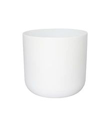 Ivyline Pot de Fleurs Rond Blanc Lisbonne – Élégant, imperméable et Durable – Pot de Fleurs Contemporain en céramique émaillée de qualité supérieure – 26 cm de Hauteur x 26 cm de Profondeur