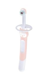 MAM Training Brush, kindertandenborstel met lange handgreep, 5+ maanden, roze