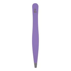 PLIC BEAUTY - Pinzette professionali - Pareti dritte - Colore lavanda viola - Precisione e comfort - Acciaio inossidabile - Finitura Soft Touch