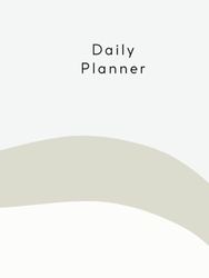 White Minimalist Daily Planner Cover