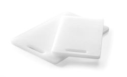 HENDI Tabla de cortar con asa, Color Blanco, 300 x 200 x 10 mm