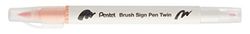 Pentel Rotulador de punta doble color naranja pálido – Pack de 10