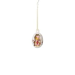 Villeroy and Boch Bunny Tales Egg Anna, Flowers Pink, Ornament for the Easter Bouquet, Hard Porcelain, 4.5 x 4.5 x 7 cm, 4.5 x 4.5 x 7, Rabbit Anna