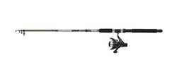 Mitchell Tanager Camo II Tele Spin Combo, telescopische hengel en haspel draaiende combo, ideaal voor beginners of incidentele vissers, roofdiervissen, snoek/baars/snoekbaars, groene camo, 2,1 m