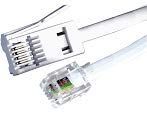 PRO SIGNAL White Telephone Cable – 3m, BT431A Plug to RJ11 Plug for Modems and Telephones 31035R
