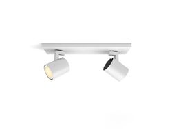 Philips Hue White Ambiance Runner 2 Faretti Bianco 2 x 5W GU10 incl. Dimmer Dimmer regolabile tramite App Compatibile con Amazon Alexa (Echo, Echo Dot)