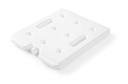 HENDI Placa eutéctica de frío profesional, GN 1/2, para cajas térmicas, elemento refrigerante, acumulador de frío, bloque térmico, de enfriamiento, placa de hielo, 325x265x(H) 30mm, HDPE, blanco