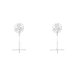 Status Standing Fan | 16 Inch Oscillating Portable Fan | 3 Speed Adjustable Angle Fan | White | S16STANDFAN1PKB (Pack of 2)