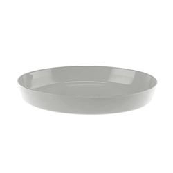 VERDENIA Aga - Sottovaso per piante ed erbe aromatiche, per interni, in plastica, leggero, stabile, rotondo, in molti colori, 23,8 cm, grigio