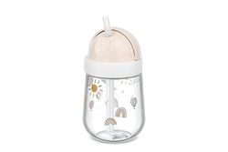 Mepal Mio Rietbeker voor kleine kinderen, rietje, beker vanaf 9 maanden, lekvrije drinkfles voor kleine kinderen, vaatwasmachinebestendig en BPA-vrij, 300 ml, Sunshine & Rainbow