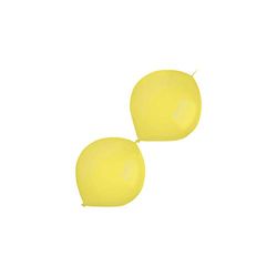 amscan 9905609 100 latex ballonnen metallic koppelbaar, geel