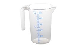 Hünersdorff Jarro graduado 500 ml, PP, 2 escalas pega aberta, transparente e empilhável