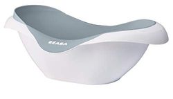 BÉABA - gondola dla niemowląt - antypoślizgowa i wygodna - ergonomiczna i wszechstronna - miękki i delikatny materiał - zatyczka - Camélé'O - Made in France - szara, 1 sztuka (Lot de 1)