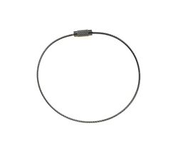 GEWA Steel cable, safety for backpack and shoulder straps with metal carabiner