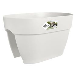 Elho Vibia Campana Flower Bridge 40 - Plantor för balkong och utomhus - Ø 39 x H 22 - Silke vit