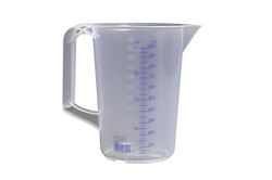 Hünersdorff caraffa graduata 1l | polipropilene (PP) | infrangibile e lavabile in lavastoviglie | manico chiuso | scala blu