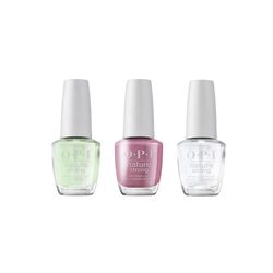 OPI Nature Strong Natural Origin Vegan Nail Polish, Simply Radishing, Top Coat & Base Coat Trio, 3 x 15ml