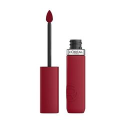 L'Oréal Paris Rossetto Liquido, Colore Intenso, Formula Matte a Lunga Durata, Con Acido Ialuronico, Resistente alle Sbavature, No transfer, Infaillibile Matte Resistance, Tonalità: 420 Le Rouge Paris