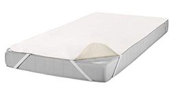 Setex 2107 090190 001 001 - Protector de colchón (algodón muletón, 90 x 190 cm), algodón, Naturaleza, 90 x 200 cm