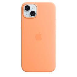 Apple Coque en Silicone avec MagSafe pour iPhone 15 Plus - Sorbet à l’Orange ​​​​​​​