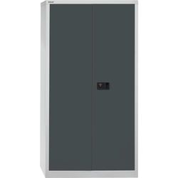 Bisley Armario Universal con Puerta, 3 estantes, 4 Oh, Metal, 525 Cuerpo Luz Gris, Frente, Antracita, Gris, 40 x 91.4 x 180.6 cm