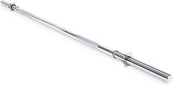 Lange halterstang voor krachttraining, verchroomd, 150, 180 of 215 cm, diameter 25 mm, schroefsluiting (150 cm)