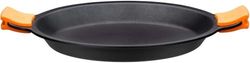 BRA Paelleira eficiente, alumínio fundido, preto, com tampa antiaderente, 40 cm