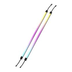 CORSAIR LS430 Aurora RGB Lichtstrips 430mm – 2x Magnetische Diffuse Individueel Adresseerbare RGB LED-Strips – +5V ARGB-Header of CORSAIR iCUE-Regelaar – ARGB naar iCUE 3-Pins Adapterkabel Meegeleverd