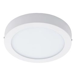 EGLO Plafoniera a LED Fueva 1 lampada da soffitto a 1 luce, in metallo pressofuso, plastica, colore: bianco, diametro: 30 cm, luce bianca calda, IP44