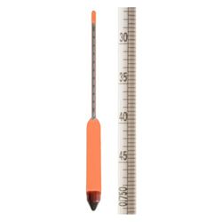 Amarell Areómetro de densidad sin termómetro, tipo L50-115, DIN 12791/BS 718, 1,150-1,200:0,0005 g/cm³, rango de densidad de 335 mm de longitud