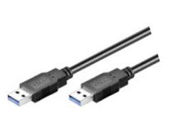 Mcab USB-kabel (9-polige USB type A (M) - 9-polig USB type A (M), 3 m, USB 3.0) zwart