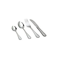 Genware NEV-COS-BD Coffee Spoon, Bead Pattern (Pack of 12)