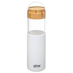 5five - gourde verre "modern color" 0,55l blanc