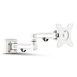 InLine Slatwall 23183B - Soporte de Pared para Monitor Slatwall, Montaje en Pared o Mesa, Montaje de Escritorio para Pantalla de 17" 32", VESA 75/100 mm, Color Blanco