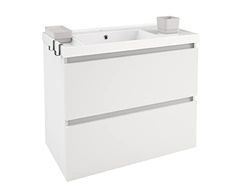 Bath + Meuble lavabo 2 tiroirs 80 cm blanc mat