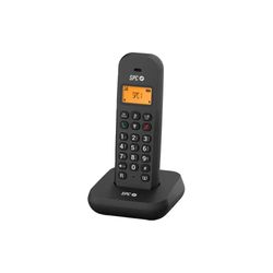 SPC Keops - Draadloze vaste telefoon met verlicht display, nummerweergave, 50 contacten, ECO-modus, GAP-compatibiliteit, datum- en tijdweergave, zwart