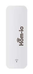Hom-Io | Wifi temperatur- och fuktighetssensor, termometer och hygrometer, smart miljökontroll, kompatibel med Google och Alexa och dedikerad app, vit