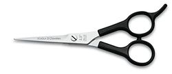 3 Claveles Relax - Ciseaux à cranter pour coiffeurs, avec ressorts 5.5", couleur noire