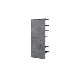 Pelipal Armario de baño Quickset 945 en óxido Gris Oscuro, 50 cm de Ancho, Armario Midi de Media Altura con 2 Puertas, estantes Laterales y 3 estantes